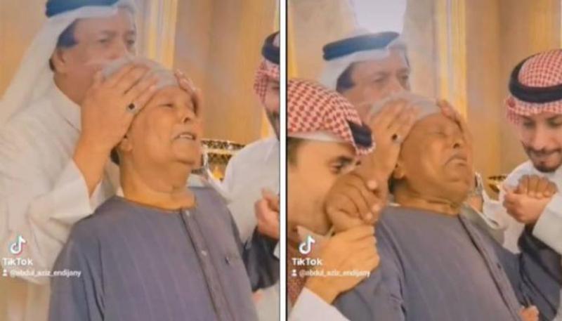 أسرة سعودية تودع عامل مصري بتقبيل الرأس والأيدي بعد 40 عاما من الإخلاص