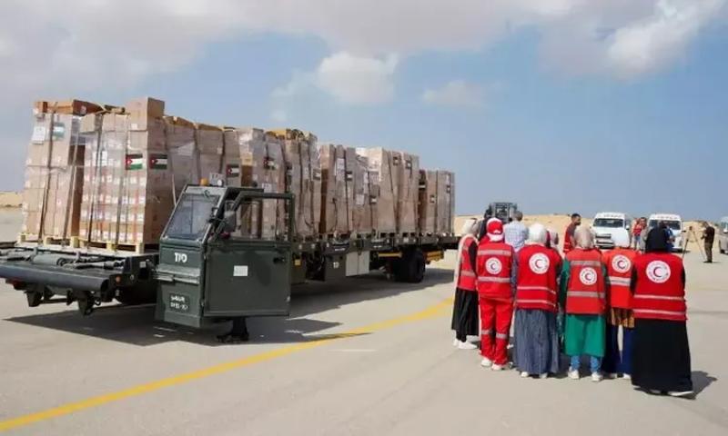 روسيا ترسل 21 طنًا من المساعدات الإنسانية إلى غزة